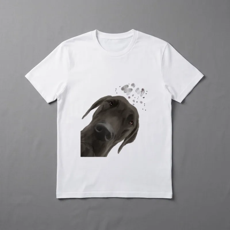 Lustiges Neugieriger Hund Deutsche T-Shirt – Klassisches T-Shirt in Schwarz
