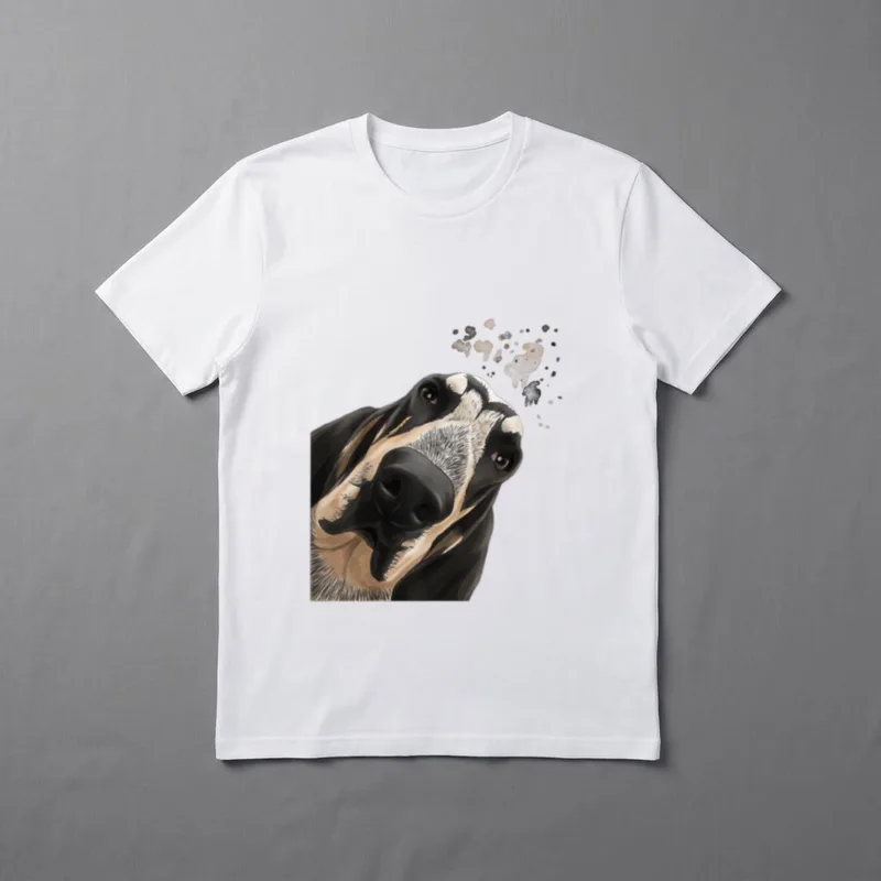 Lustiger Hund Petit Bleu T-Shirt – Klassisches T-Shirt in Schwarz
