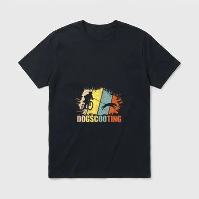 Dogscooting für einen Dogscooter T-Shirt – Klassisches T-Shirt in Schwarz