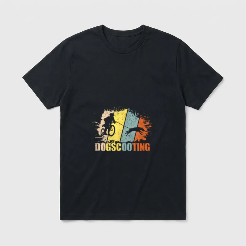 Dogscooting für einen Dogscooter T-Shirt – Klassisches T-Shirt in Schwarz