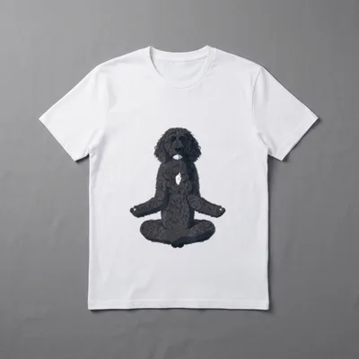 Meditation Yoga Hund Portugiesischer T-Shirt – Klassisches T-Shirt in Schwarz