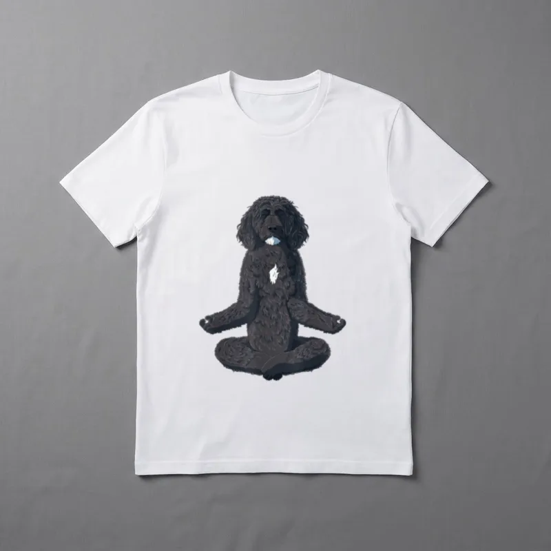 Meditation Yoga Hund Portugiesischer T-Shirt – Klassisches T-Shirt in Schwarz