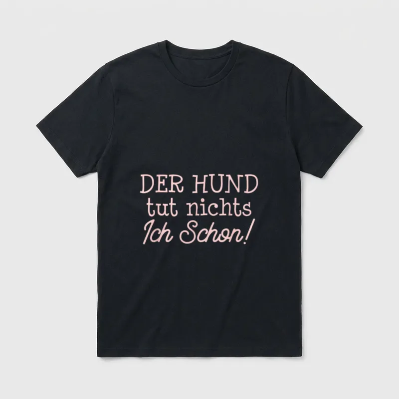 Der Hund tut nix Hundeliebhaber T-Shirt – Klassisches T-Shirt in Schwarz