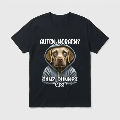 Guten Morgen Ganz Dünnes Eis Lustiger T-Shirt – Klassisches T-Shirt in Schwarz