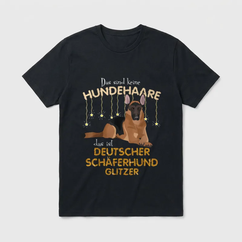 Das sind keine Hundehaare T-Shirt 0925 – Klassisches T-Shirt in Schwarz