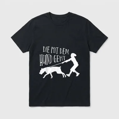 Die Mit Dem Hund T-Shirt 0930 – Klassisches T-Shirt in Schwarz