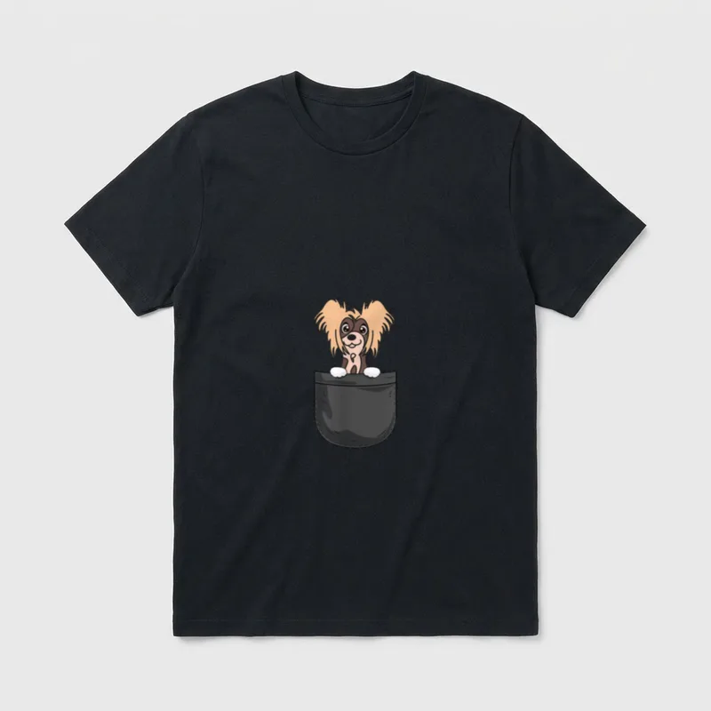 Chinese Crested Mom Dad T-Shirt – Klassisches T-Shirt in Schwarz