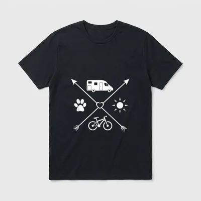 Wohnmobil Mit Hund Zubehör T-Shirt – Klassisches T-Shirt in Schwarz
