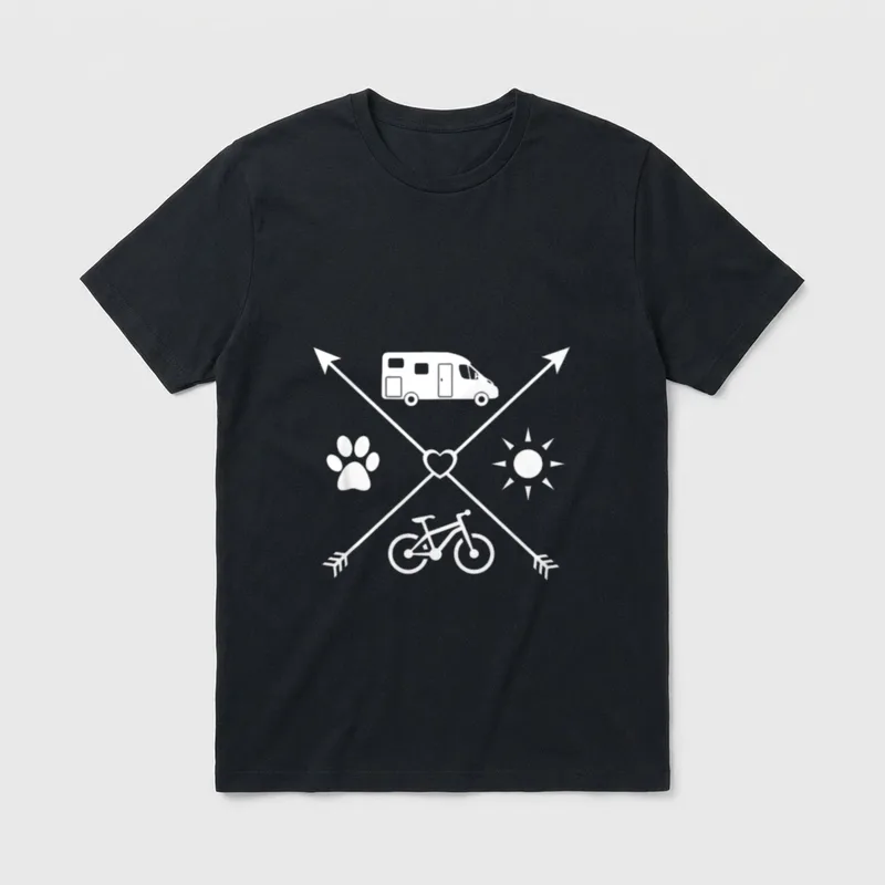Wohnmobil Mit Hund Zubehör T-Shirt – Klassisches T-Shirt in Schwarz