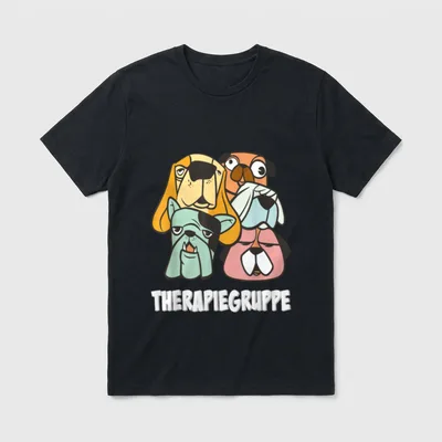 Therapiegruppe Männerabend lustiger Hundehalter T-Shirt – Klassisches T-Shirt in Schwarz