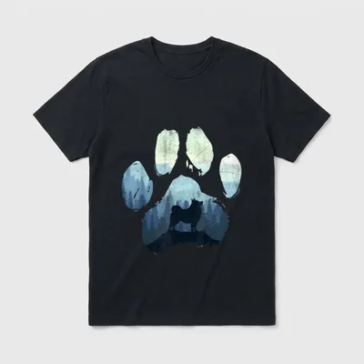 Schipperke Hundepfote Mama Papa T-Shirt – Klassisches T-Shirt in Schwarz