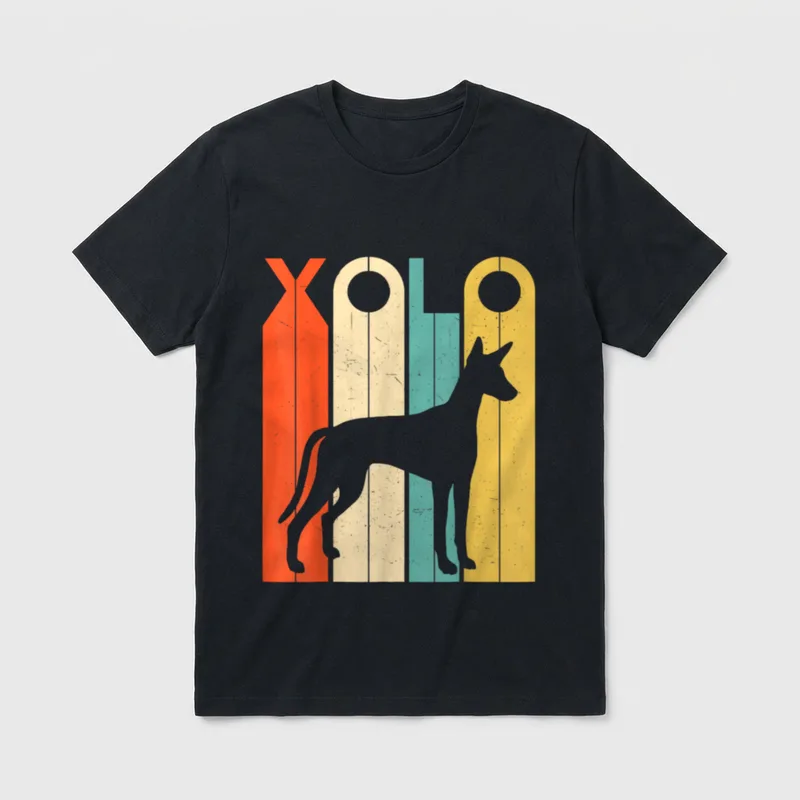 Retro Vintage Xolo Silhouette T-Shirt – Klassisches T-Shirt in Schwarz