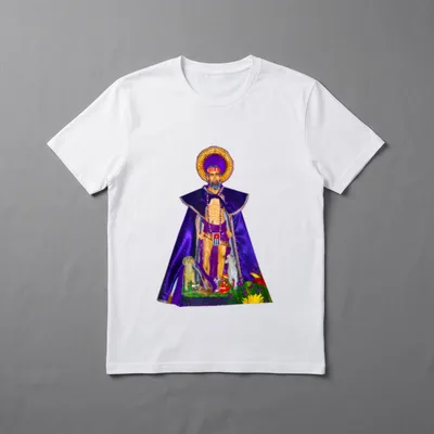 San Lazaro mit Hunden T-Shirt – Klassisches T-Shirt in Schwarz