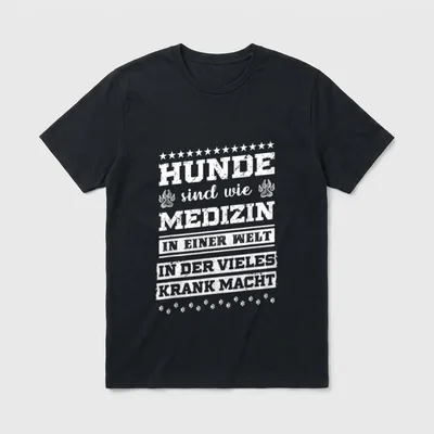 Hundespruch für Hundebesitzer Hundemotiv Hundepfoten T-Shirt – Klassisches T-Shirt in Schwarz