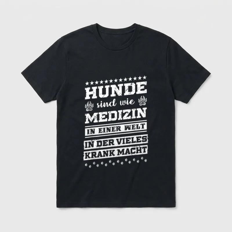 Hundespruch für Hundebesitzer Hundemotiv Hundepfoten T-Shirt – Klassisches T-Shirt in Schwarz