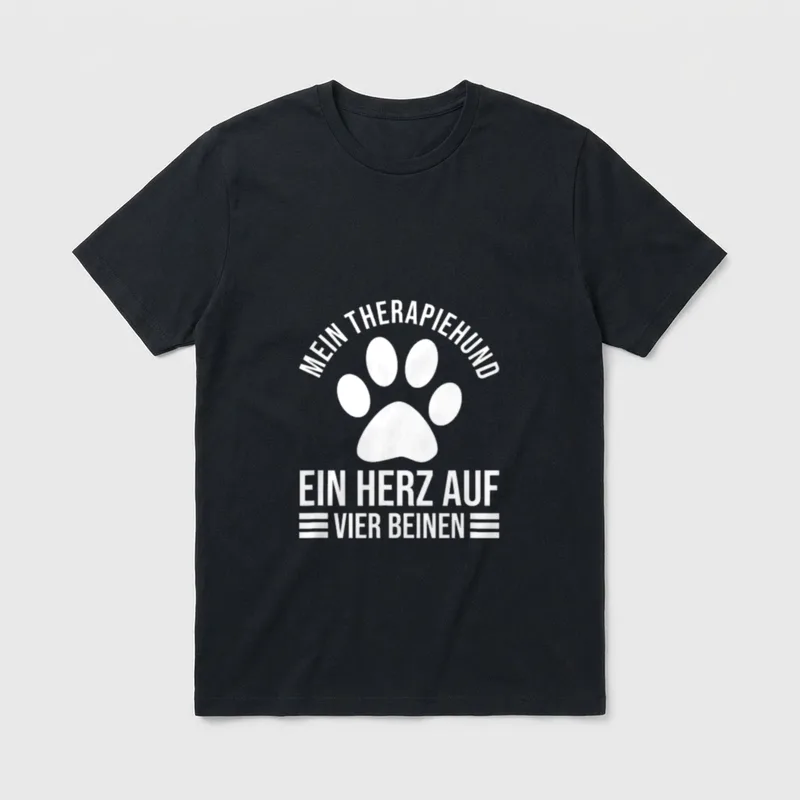 Therapiehund Hundebesitzer Hund Hundetherapie T-Shirt – Klassisches T-Shirt in Schwarz