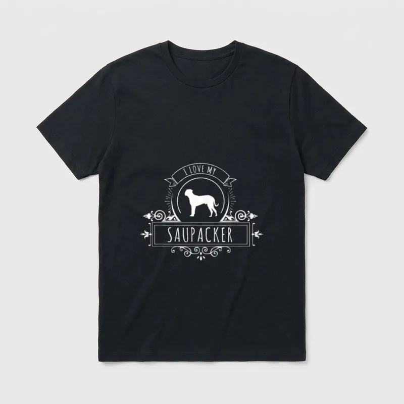 Saupacker Hundeliebhaber stolzer Hundebesitzer T-Shirt 0960 – Klassisches T-Shirt in Schwarz
