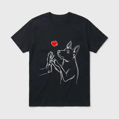 Basenji Hunde Liebe Herrchen T-Shirt – Klassisches T-Shirt in Schwarz