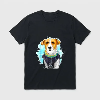 Dog Patron Hund Russell T-Shirt – Klassisches T-Shirt in Schwarz