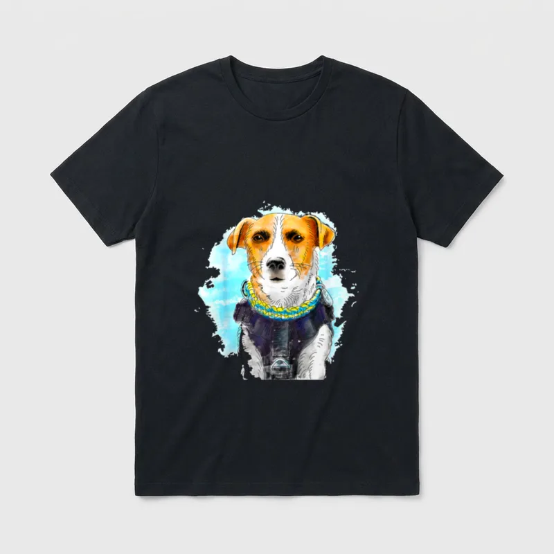 Dog Patron Hund Russell T-Shirt – Klassisches T-Shirt in Schwarz