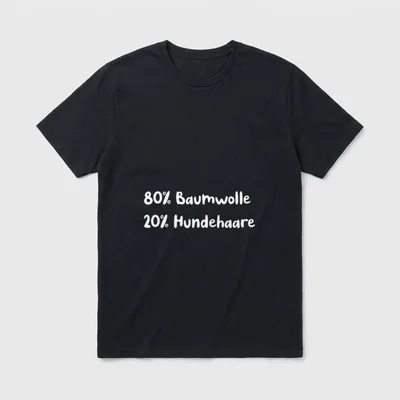 für Hundebesitzer 80% Baumwolle T-Shirt – Klassisches T-Shirt in Schwarz
