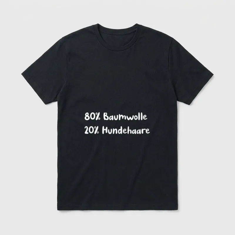 für Hundebesitzer 80% Baumwolle T-Shirt – Klassisches T-Shirt in Schwarz