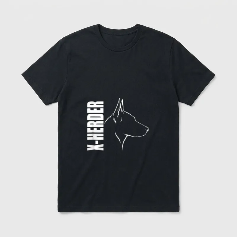 Wilsigns X Herder Profil Hunderasse T-Shirt – Klassisches T-Shirt in Schwarz