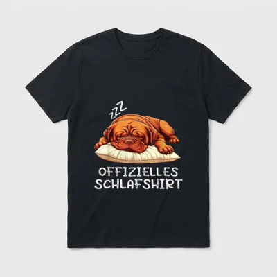 Offizielles Schlafshirt Bordeaux Dogge Hund T-Shirt – Klassisches T-Shirt in Schwarz