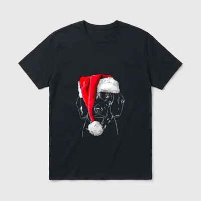 Lustiger Bayerischer Gebirgsschweißhund Weihnachten T-Shirt – Klassisches T-Shirt in Schwarz