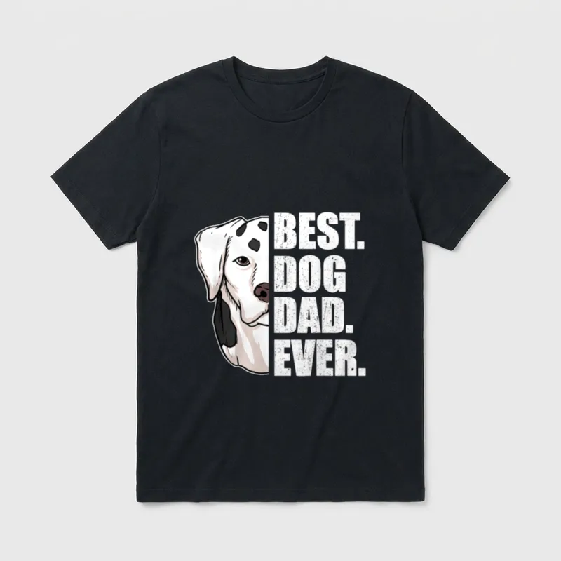 Best Dog Dad Ever Lustiges T-Shirt – Klassisches T-Shirt in Schwarz