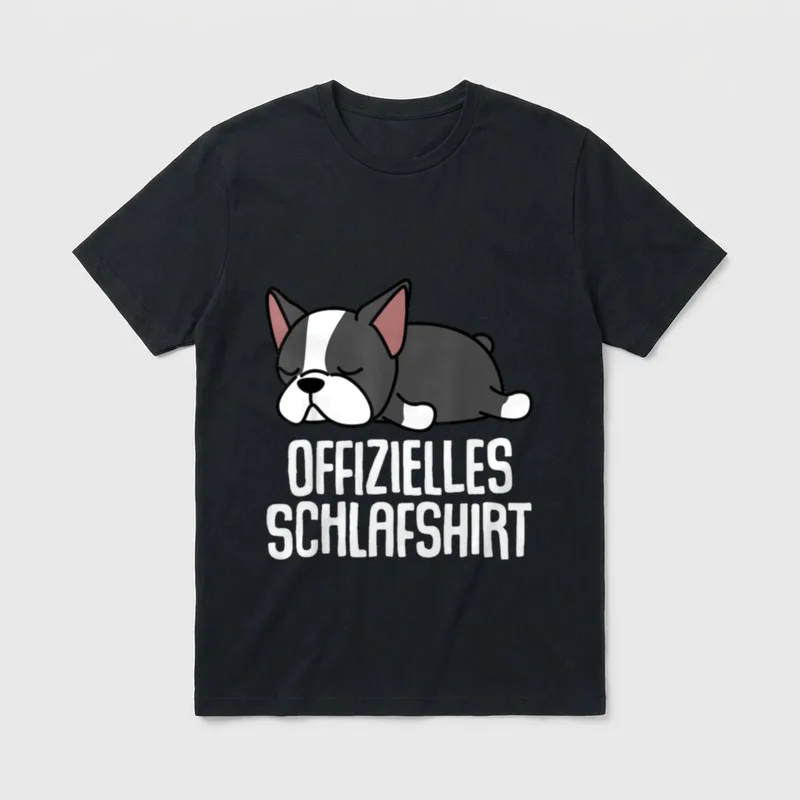 Offizielles Schlafshirt Hund Lustige Hundesprüche T-Shirt – Klassisches T-Shirt in Schwarz