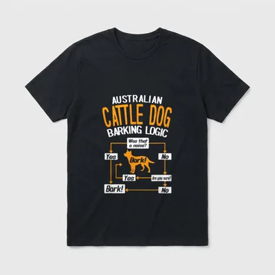 Australian Cattle Dog Barking T-Shirt – Klassisches T-Shirt in Schwarz