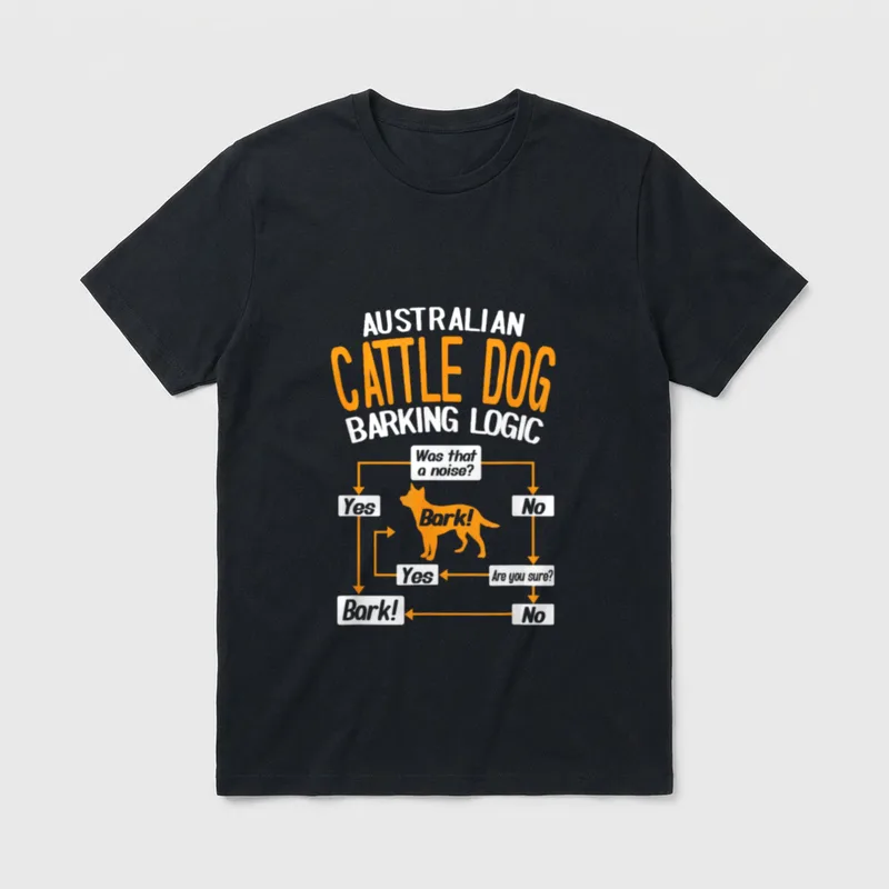 Australian Cattle Dog Barking T-Shirt – Klassisches T-Shirt in Schwarz