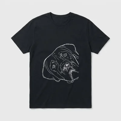 Hund Deutsche Dogge T-Shirt 1004 – Klassisches T-Shirt in Schwarz