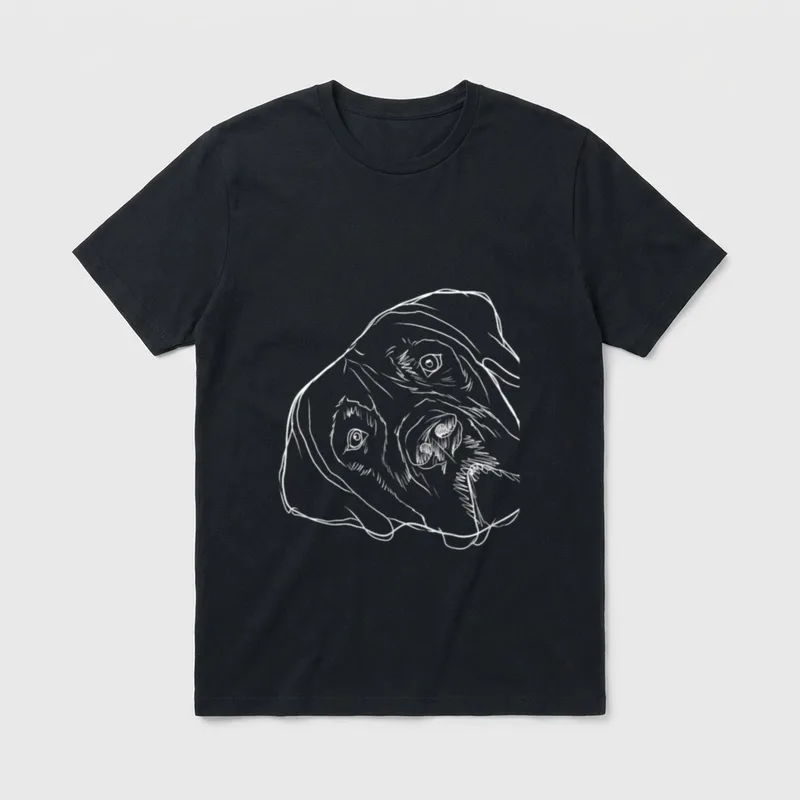 Hund Deutsche Dogge T-Shirt 1004 – Klassisches T-Shirt in Schwarz