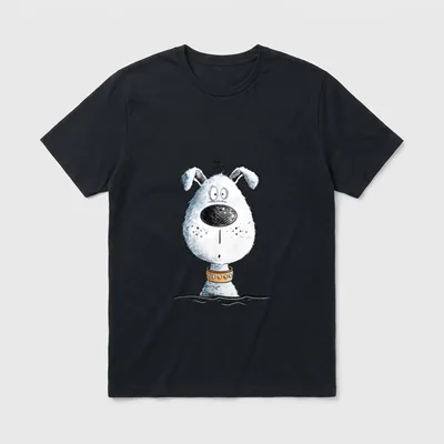 Weißer Hund I Hunde T-Shirt – Klassisches T-Shirt in Schwarz