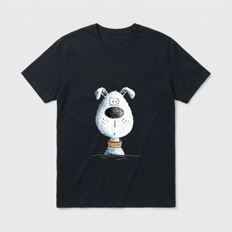 Weißer Hund I Hunde T-Shirt – Klassisches T-Shirt in Schwarz