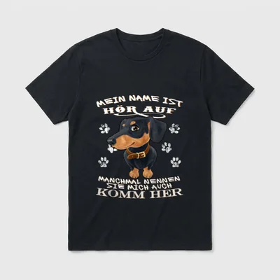 Lustiges Hunde Hundehalter Funshirt T-Shirt – Klassisches T-Shirt in Schwarz