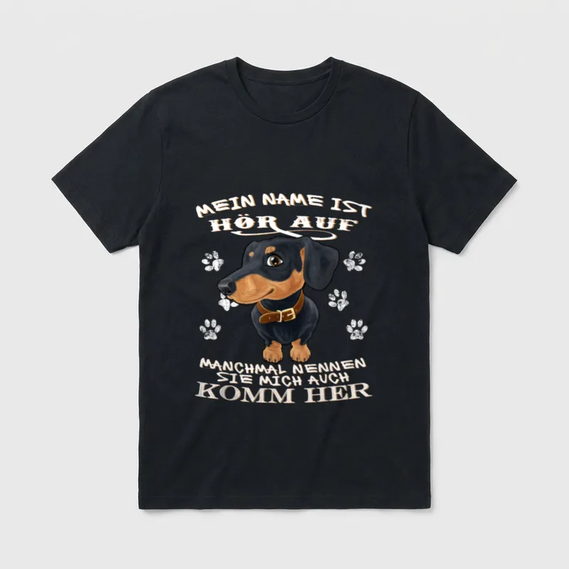 Lustiges Hunde Hundehalter Funshirt T-Shirt – Klassisches T-Shirt in Schwarz