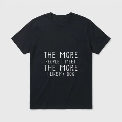 Mehr Menschen die ich T-Shirt – Klassisches T-Shirt in Schwarz