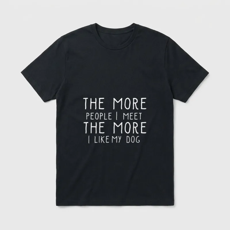 Mehr Menschen die ich T-Shirt – Klassisches T-Shirt in Schwarz