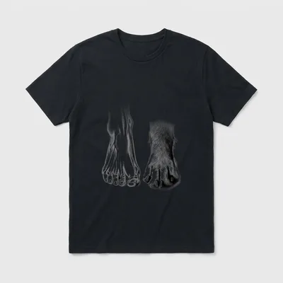 Pfote Fuß Hunde Hundeliebhaber T-Shirt – Klassisches T-Shirt in Schwarz