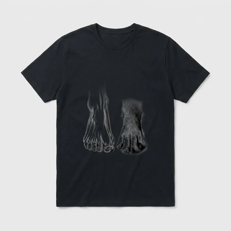 Pfote Fuß Hunde Hundeliebhaber T-Shirt – Klassisches T-Shirt in Schwarz