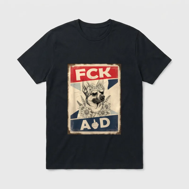 Hund Hündin Demokratie Solidarität T-Shirt – Klassisches T-Shirt in Schwarz