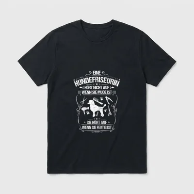 Alltäglicher Fleiß Hundefriseur T-Shirt – Klassisches T-Shirt in Schwarz