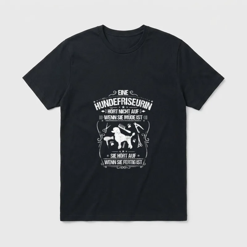 Alltäglicher Fleiß Hundefriseur T-Shirt – Klassisches T-Shirt in Schwarz