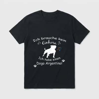Dogo Argentino Dogo Argentino T-Shirt 1025 – Klassisches T-Shirt in Schwarz