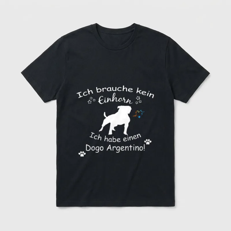 Dogo Argentino Dogo Argentino T-Shirt 1025 – Klassisches T-Shirt in Schwarz
