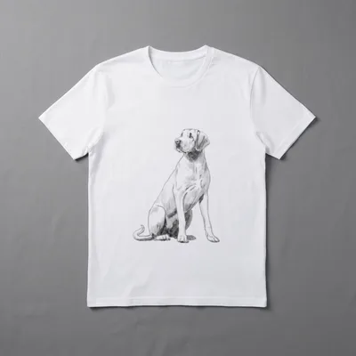 Sitzender Hund Broholmer T-Shirt – Klassisches T-Shirt in Schwarz