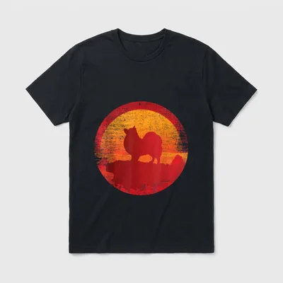 Deutscher Spitz Hunde T-Shirt 1030 – Klassisches T-Shirt in Schwarz